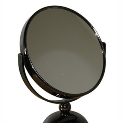 Gunmetal Makeup Mirror with 5x Magnification - 6.5" Diameter