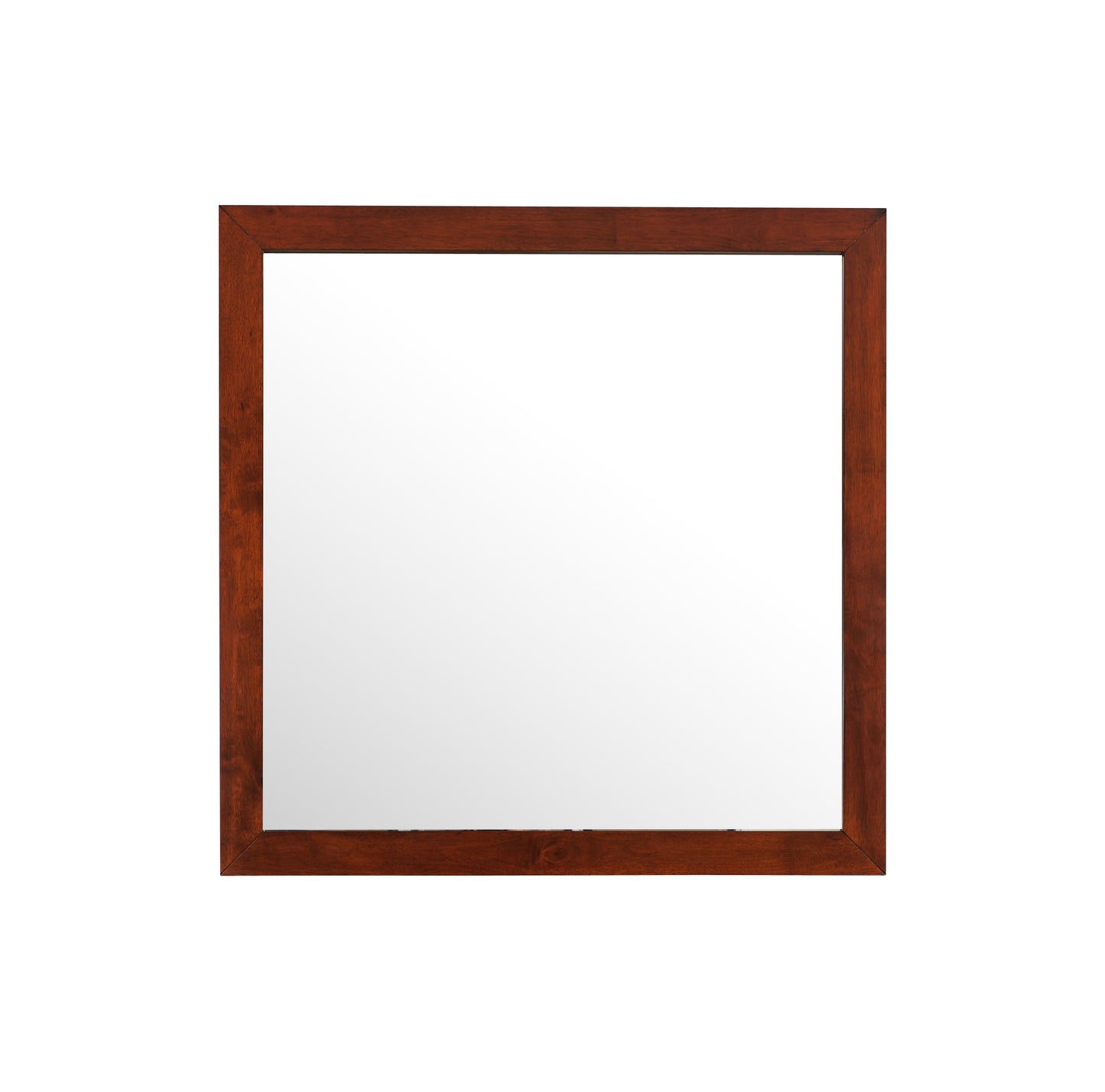 Cherry Wood Vanity Mirror - 41" Wide Storage Mirror