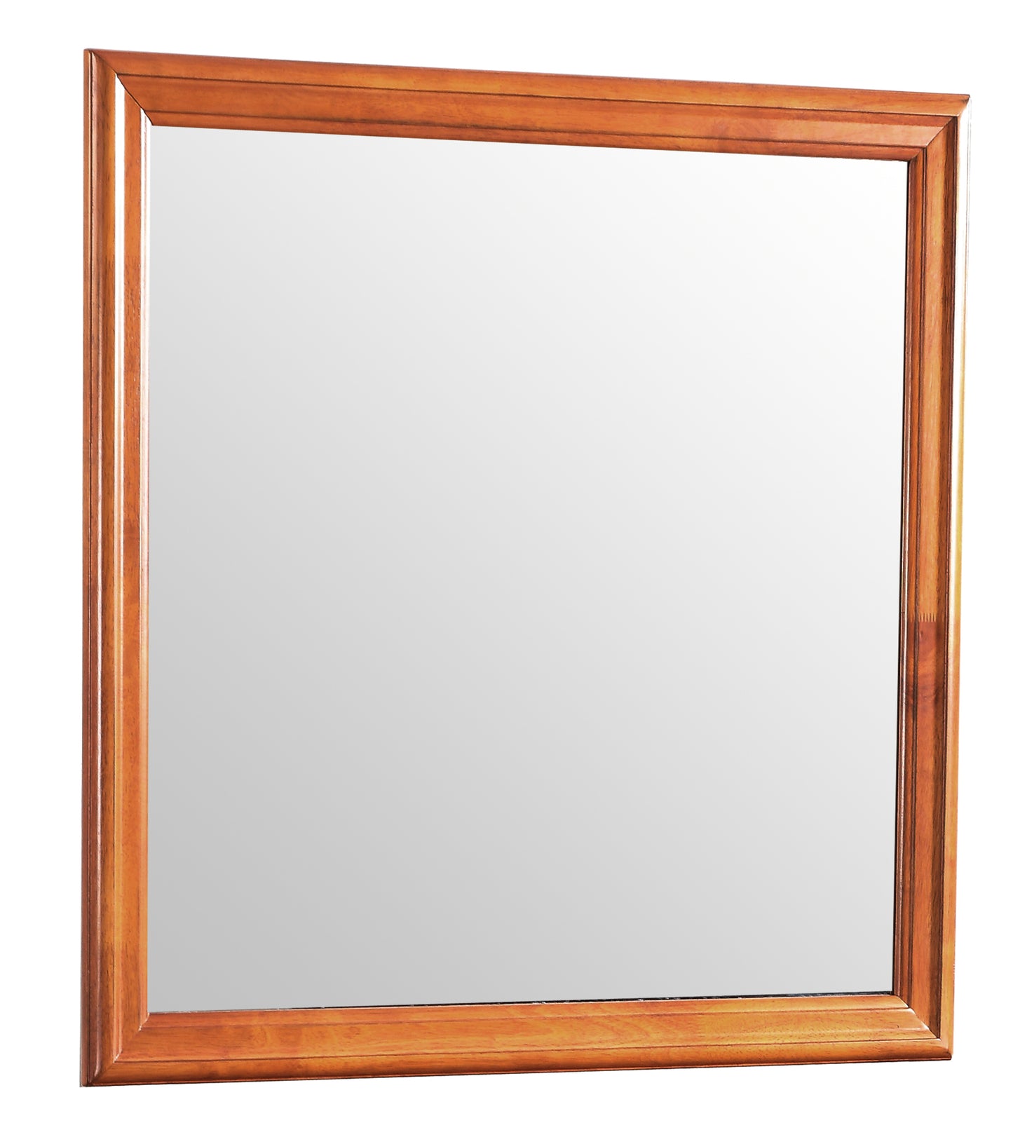 Oak Vanity Mirror - 38" x 38" Storage Mirror