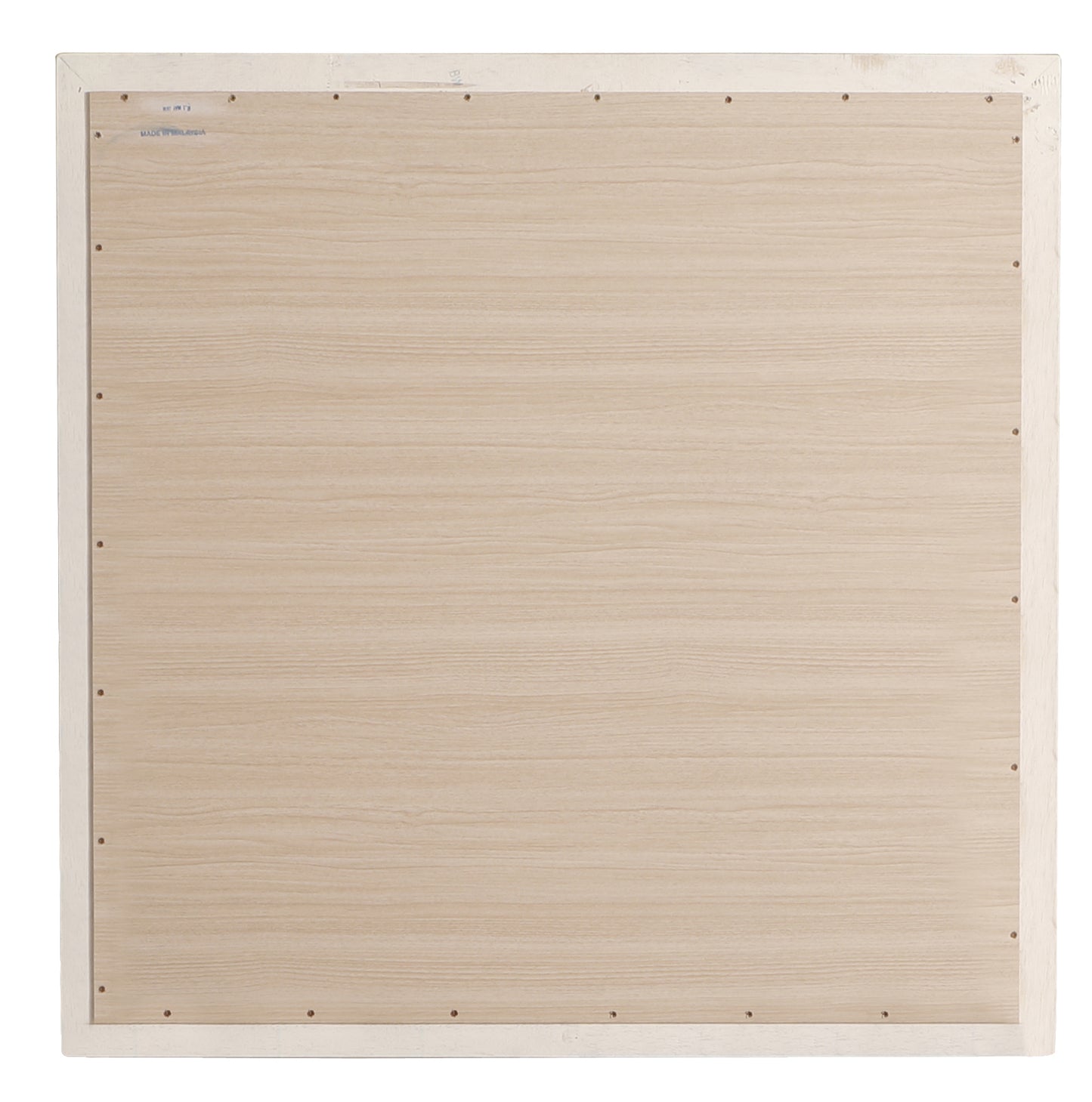 Beige Wood Vanity Mirror 38" x 38" for Bathrooms