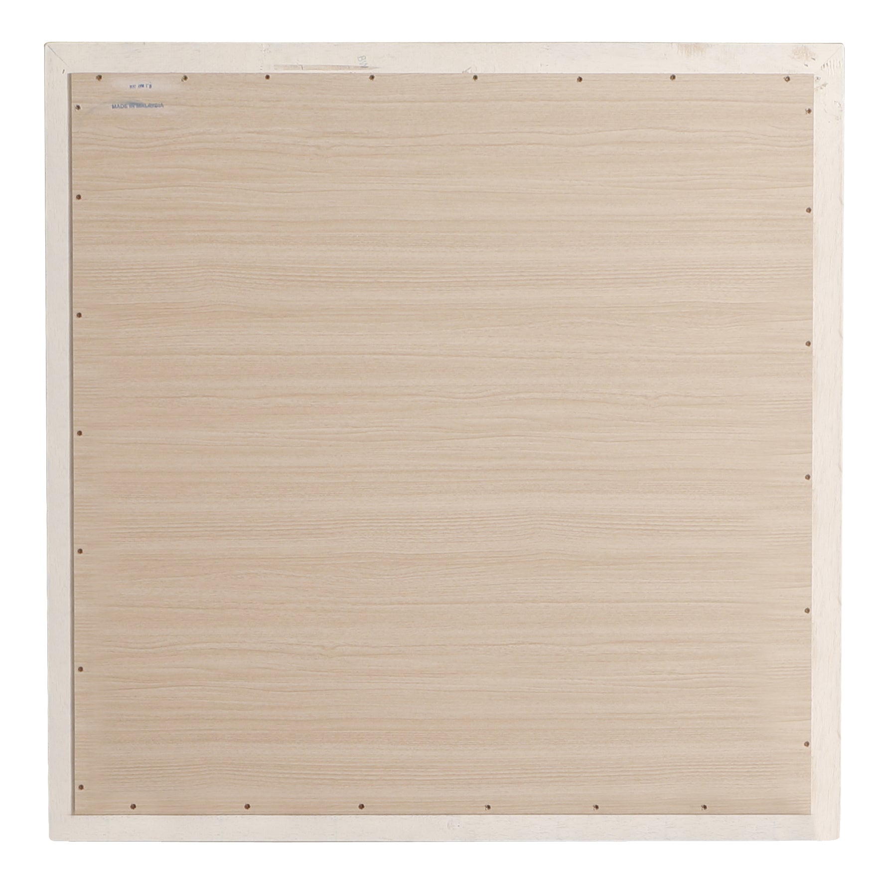 Beige Wood Vanity Mirror 38" x 38" for Bathrooms