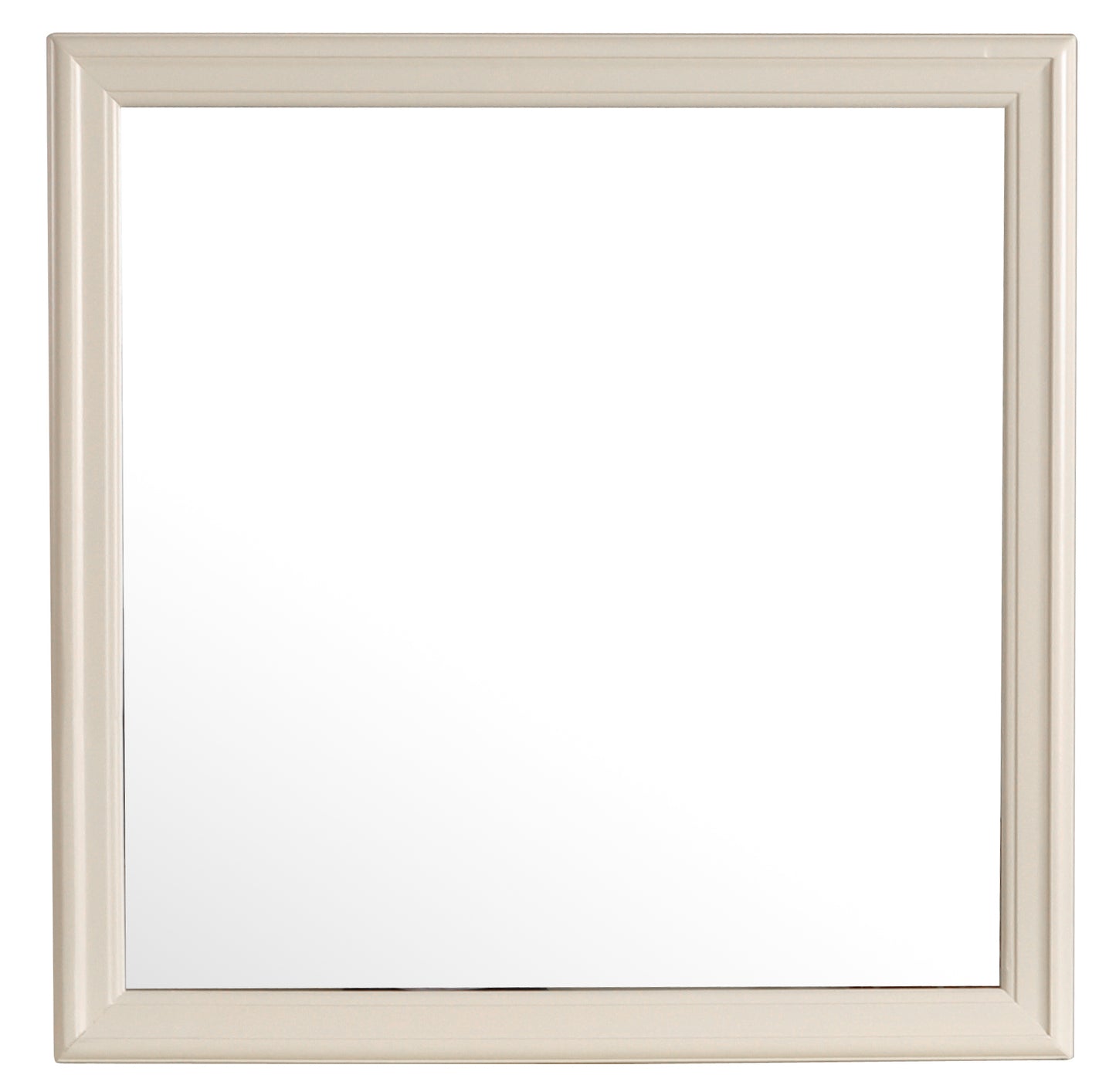 Beige Wood Vanity Mirror 38" x 38" for Bathrooms