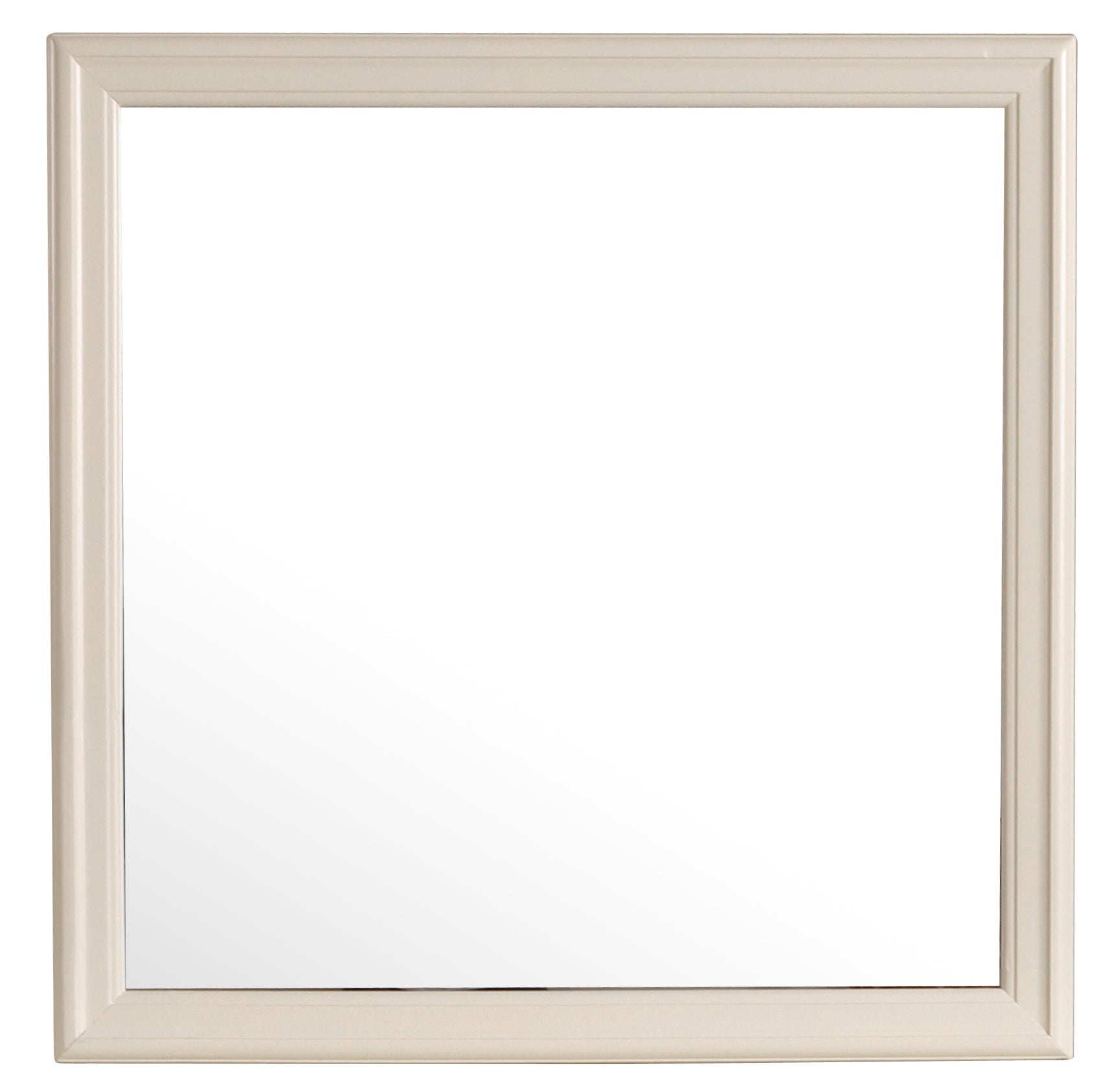 Beige Wood Vanity Mirror 38" x 38" for Bathrooms