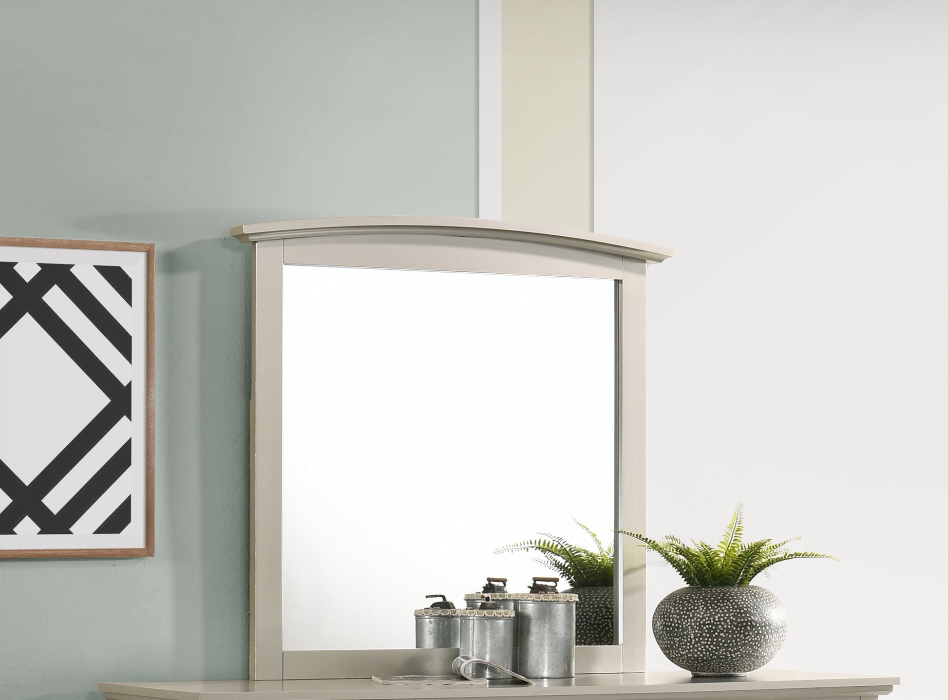 Elegant Silver Champagne Wall Mirror
