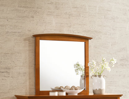 37" Oak Vanity Mirror with Particle Board Frame