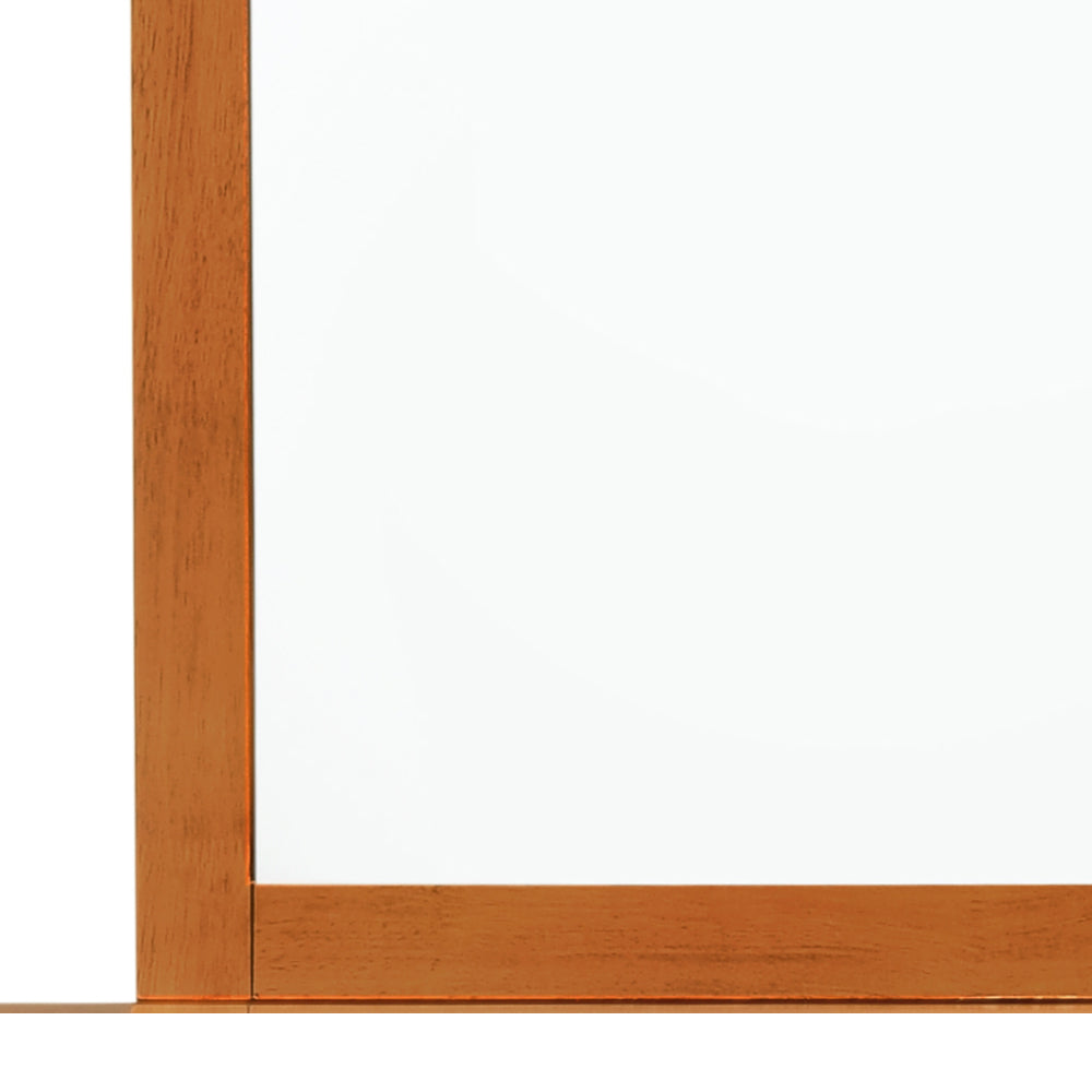 37" Oak Vanity Mirror with Particle Board Frame