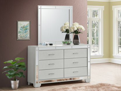 Champagne Finish Vanity Mirror with LED Lights - 38" x 3"