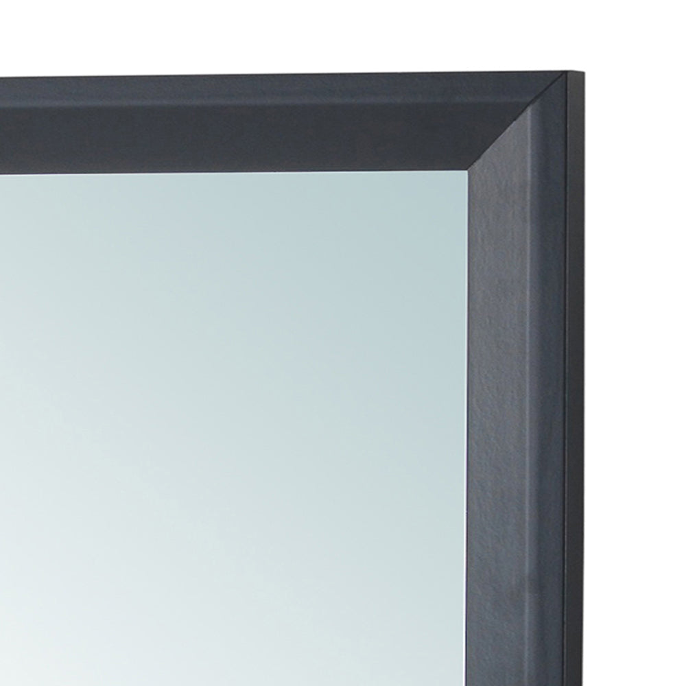 Black Vanity Mirror - 36" Wide Storage Mirror