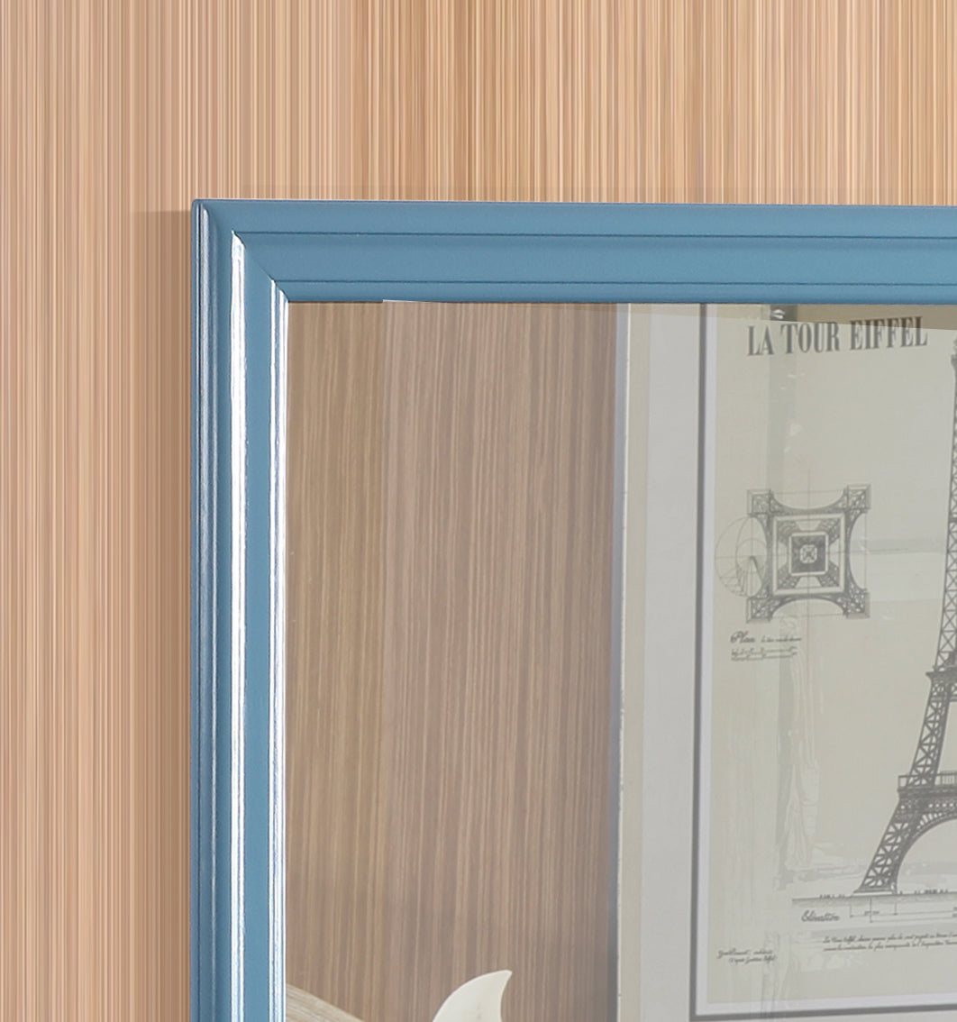 Teal Vanity Mirror - Storage & Reflection