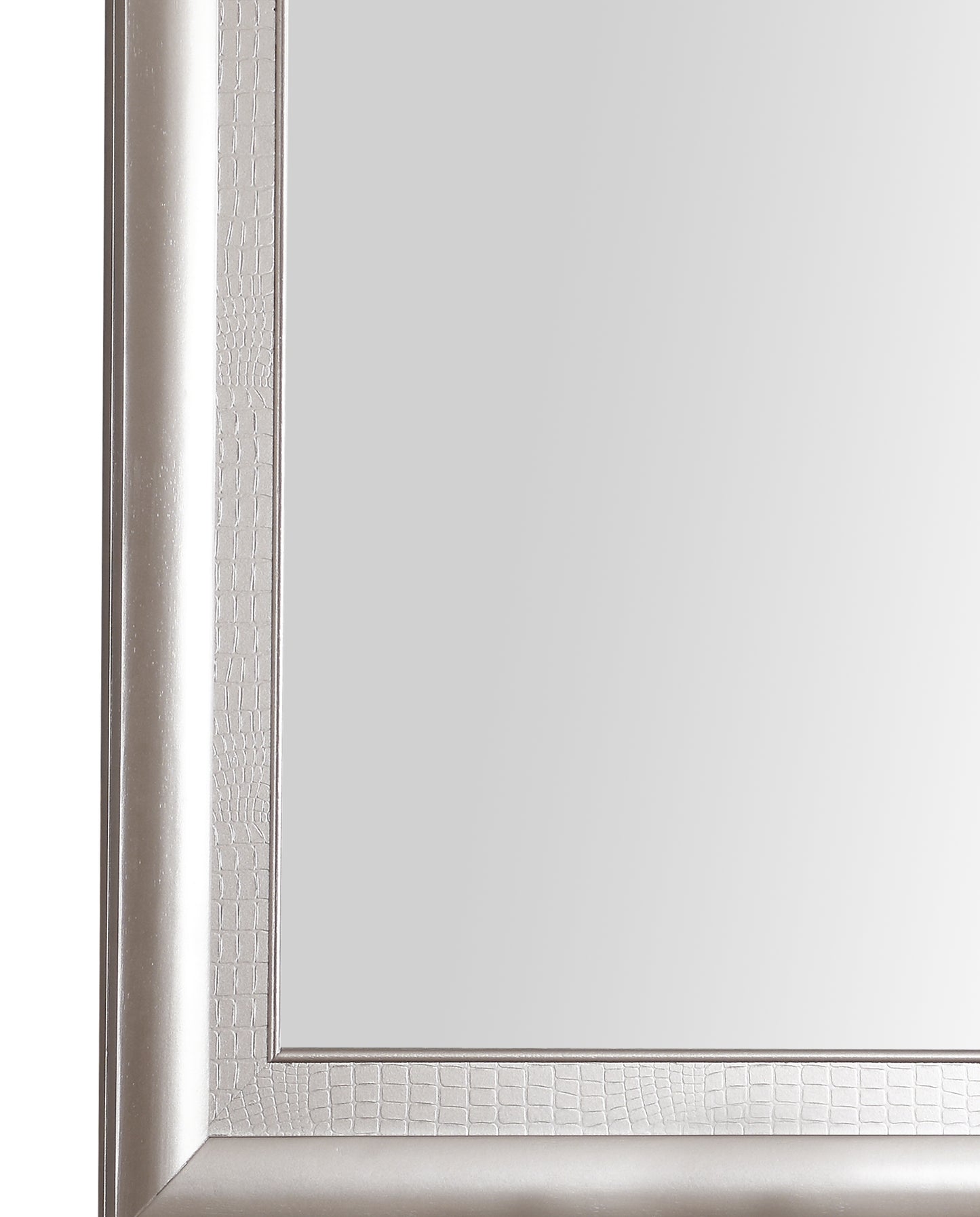 Champagne Particle Board Vanity Mirror with Wood Veneer for Dressers