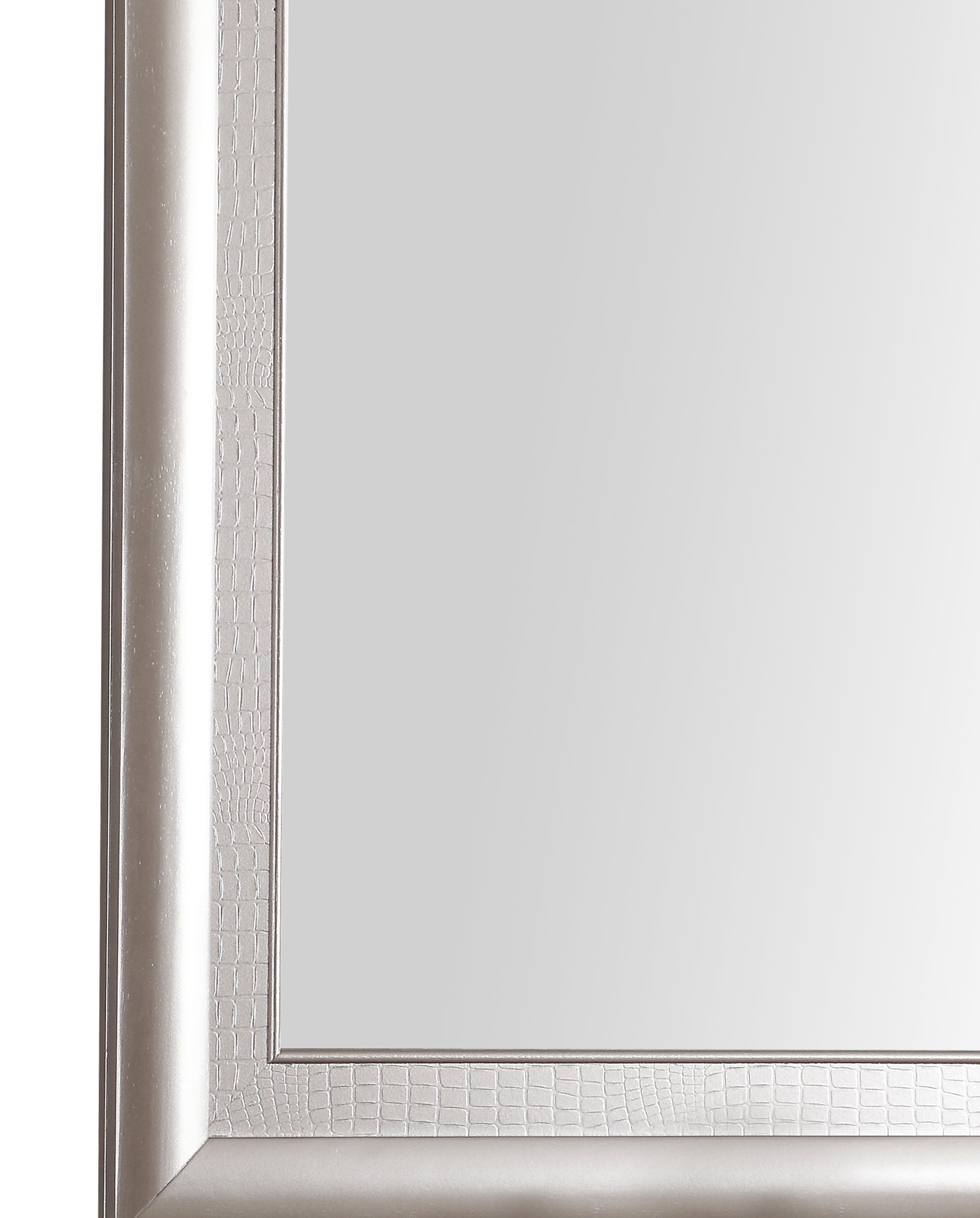 Champagne Particle Board Vanity Mirror with Wood Veneer for Dressers
