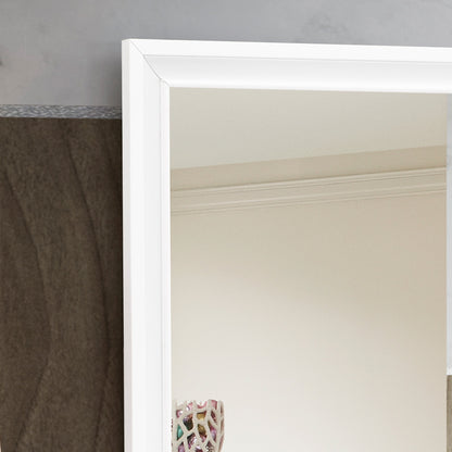 White Mirror Vanity with Wood Frame - 37"H x 46"W