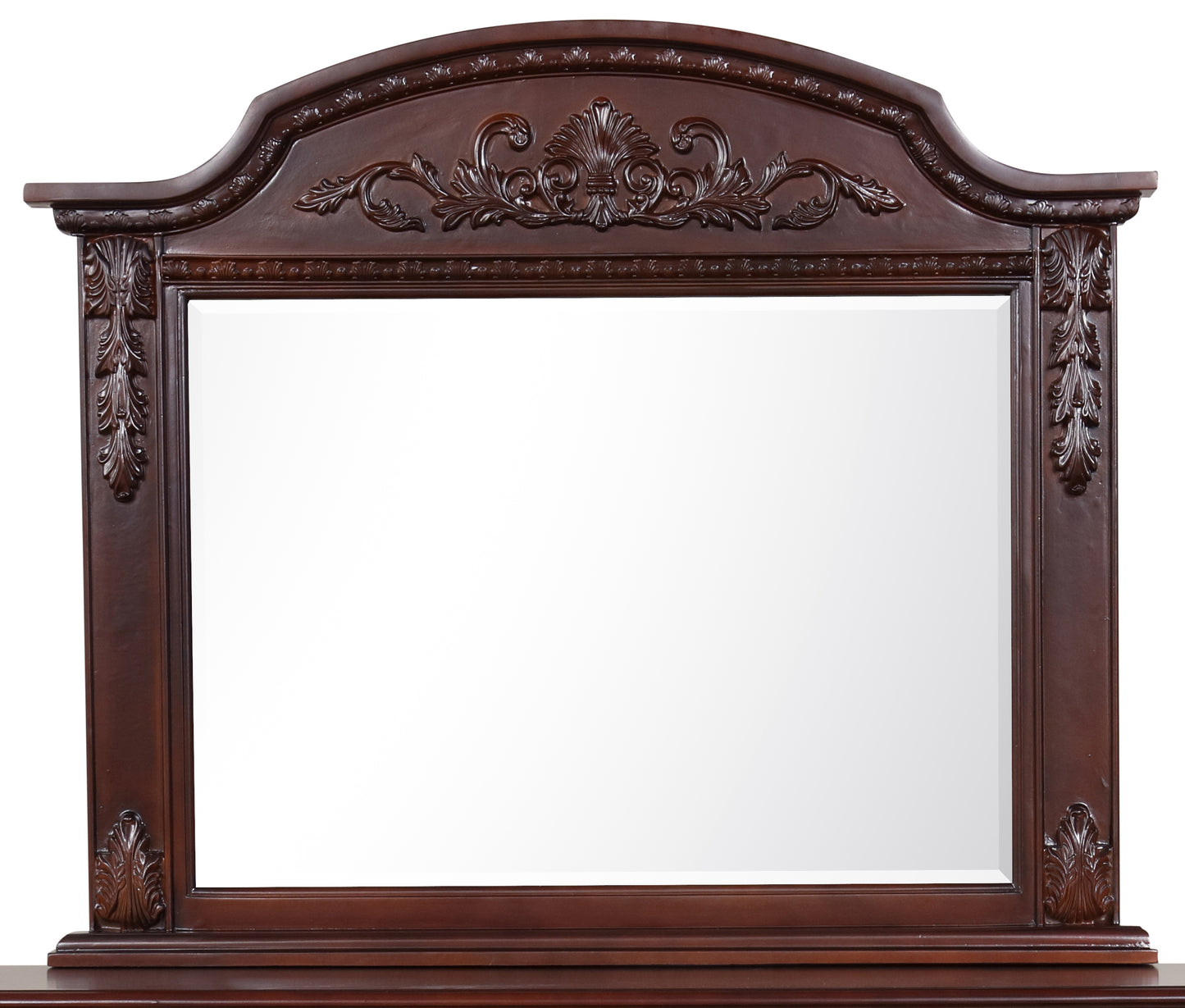 Cherry Finish Glass Vanity Mirror - 41" x 50"