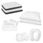 White Cotton Linen 12-Piece Bedding Set Cal King