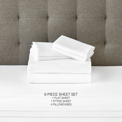 White Cotton Linen 12-Piece Bedding Set Cal King