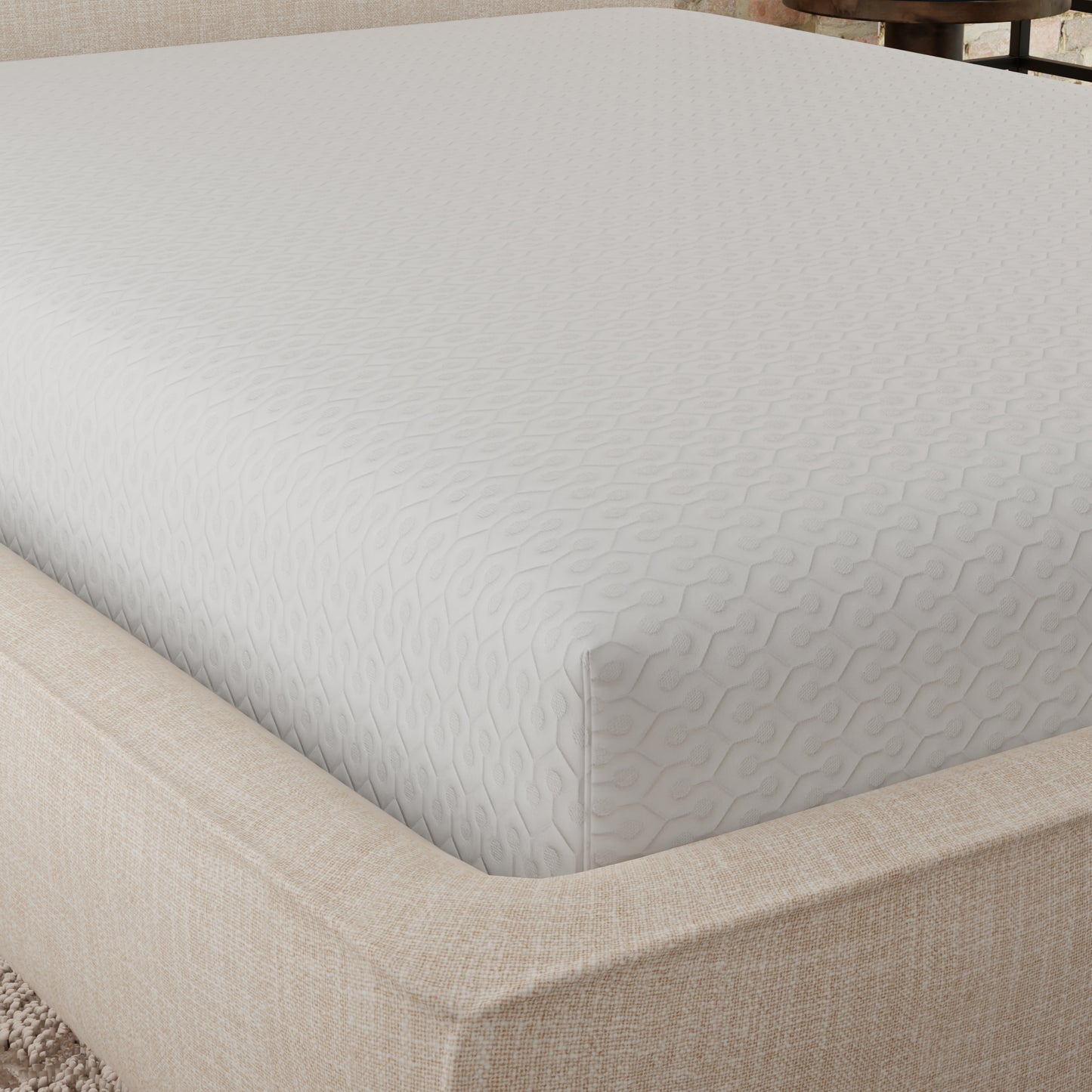Snow Soft Circular Poly Knit with HEIQ Cooling Water Resistant Mattress Protector Full