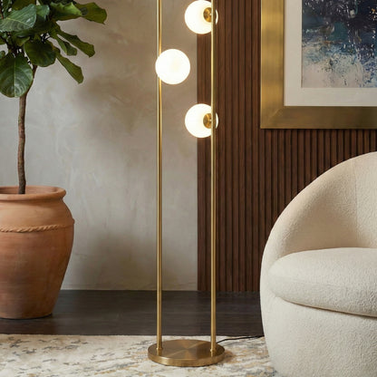 Modern Floor Lamp for Living Room, Artema Floor Lamp with WHITE, Tall Corner Lamp for Bedroom & Office Lighting