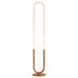Contemporary Floor Lamp, LED Standing Light for Living Room Centerpiece, Bedroom & Office Lighting, Zeon LED Floor Lamp Coarse Gold and Clear 110-120V