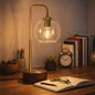Modern Classic Desk Lamp Villa Living Room Bedroom Study Decorative Original Design European Glass Table Light, Easy Assembly Table Lamp for Sale, LuxeRay Simple Glass Globe Arched Table Lamp 110V
