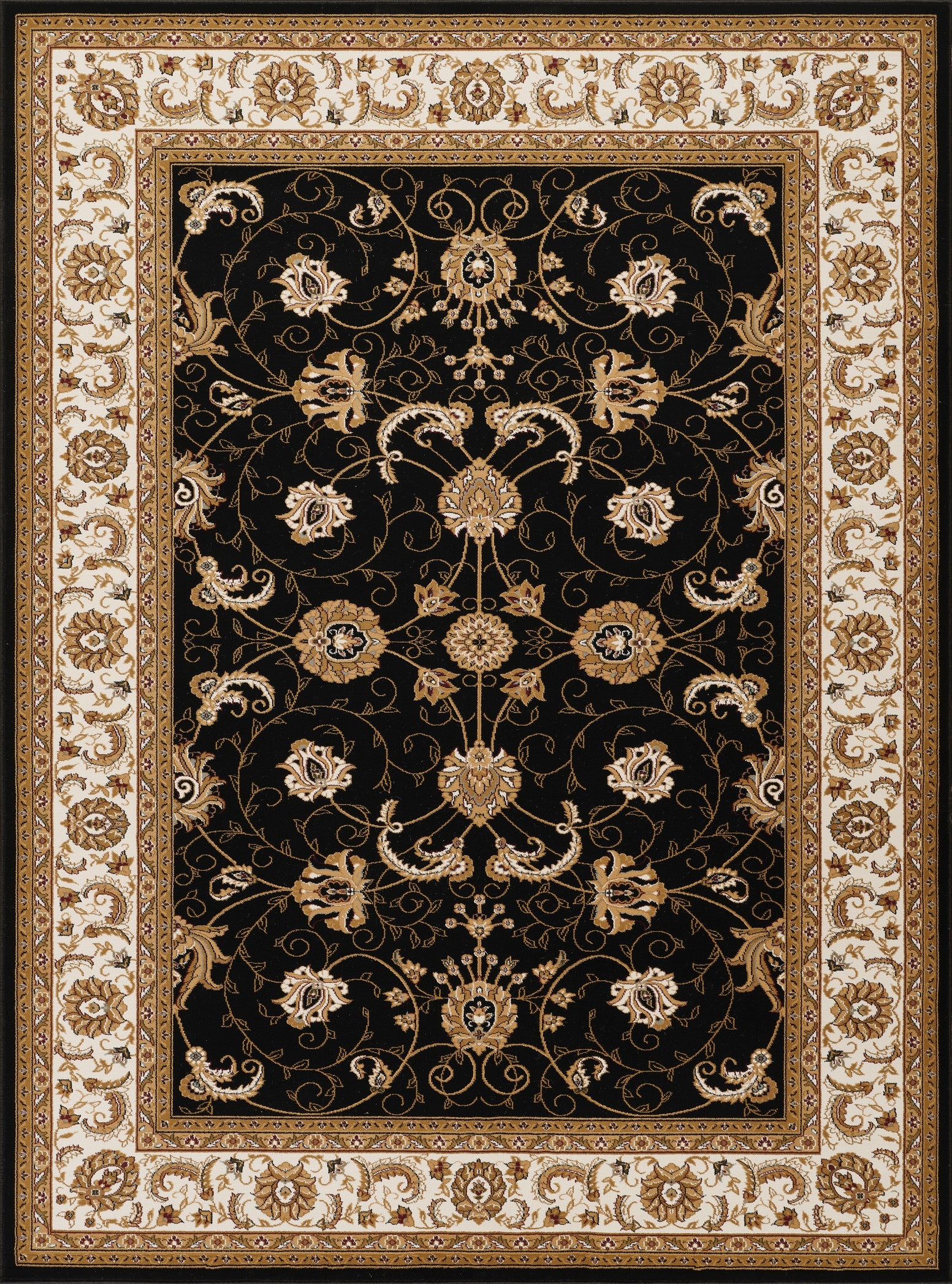 Manchester GC_HER5001 Black 7 ft. 10 in. x 10 ft. 6 in. Area Rug
