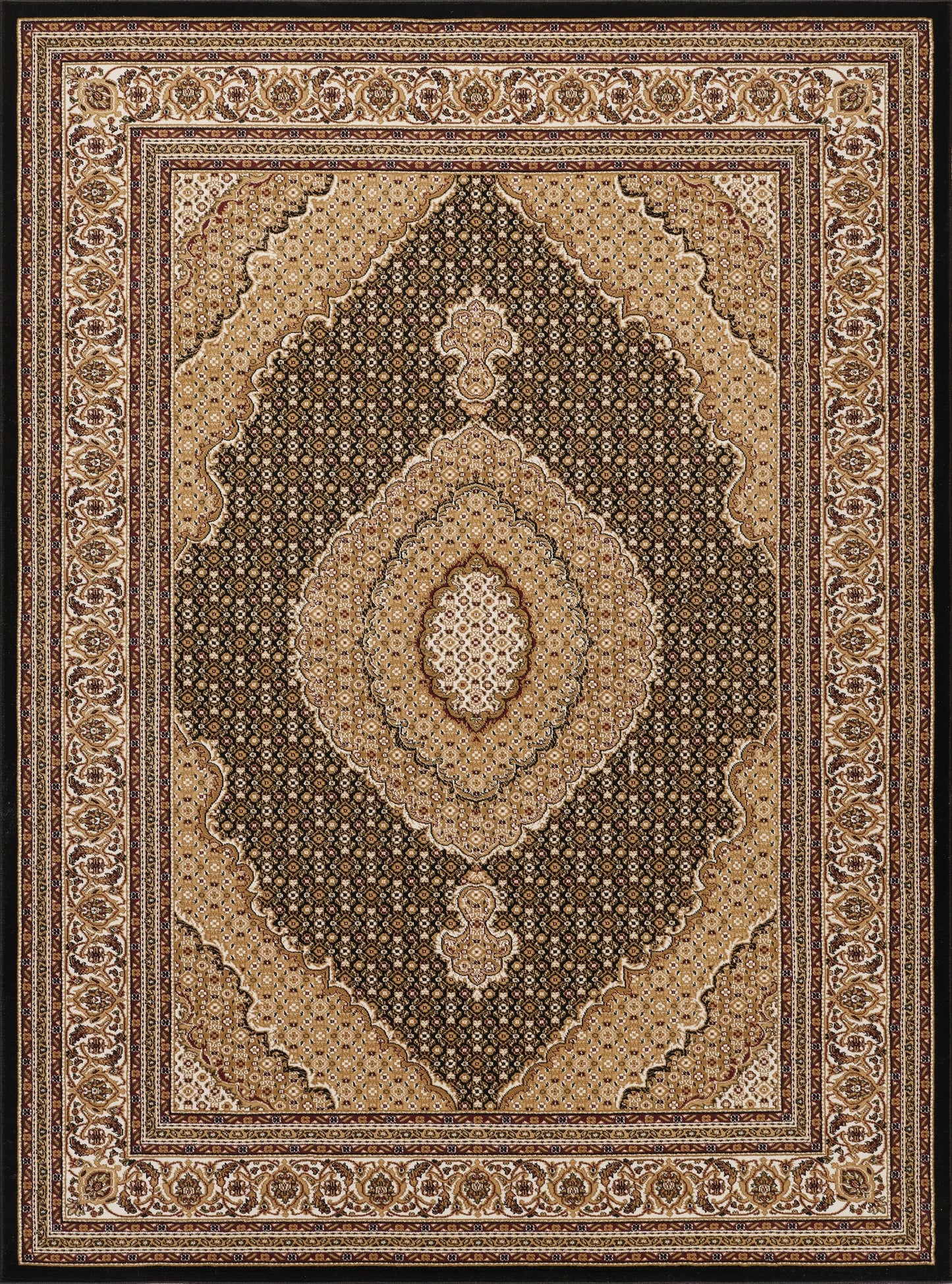 Manchester GC_HER5003 Black 5 ft. 3 in. x 7 ft. 3 in. Area Rug