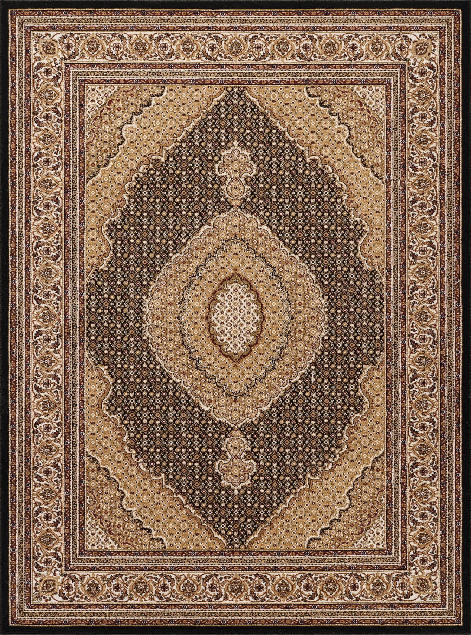 Manchester GC_HER5003 Black 7 ft. 10 in. x 10 ft. 6 in. Area Rug