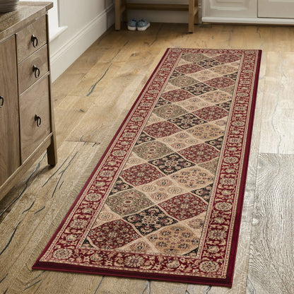 Manchester GC_HER5005 Red 2 ft. 7 in. x 9 ft. 10 in. Area Rug