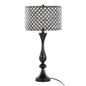 Topaz 27" Contemporary Metal Table Lamp in Oil Rubbed Bronze with Clear K9 Crystal and Metal Shade