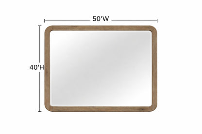 Oak Knotty Wood Mirror - 50" Landscape Mirror