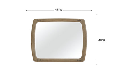 English Knotty Oak Mirror with Bowties - Vanity & Dresser Mirrors