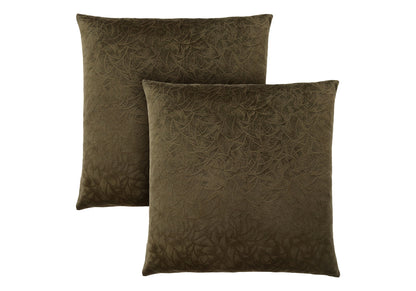 Pillows, Set Of 2, 18 X 18 Square, Insert Included, Decorative Throw, Accent, Sofa, Couch, Bedroom, Green Hypoallergenic Polyester, Modern