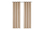 Curtain Panel, 2pcs Set, 54"w X 84"l, Room Darkening, Grommet, Living Room, Bedroom, Kitchen, Beige Micro Suede, Contemporary, Modern