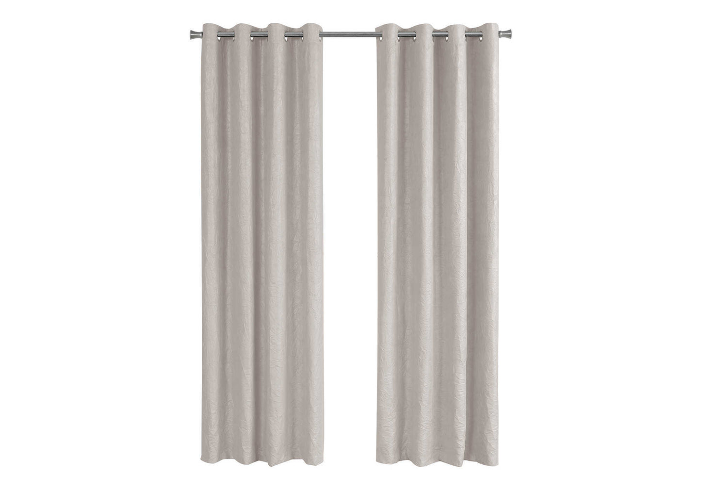 Curtain Panel, 2pcs Set, 54"w X 84"l, Room Darkening, Grommet, Living Room, Bedroom, Kitchen, Beige Micro Suede, Contemporary, Modern