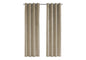Curtain Panel, 2pcs Set, 54"w X 95"l, Room Darkening, Grommet, Living Room, Bedroom, Kitchen, Beige Velvet, Contemporary, Modern
