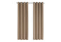 Curtain Panel, 2pcs Set, 54"w X 84"l, 100% Blackout, Grommet, Living Room, Bedroom, Kitchen, Brown Thermal Insulation Polyester, Contemporary, Modern