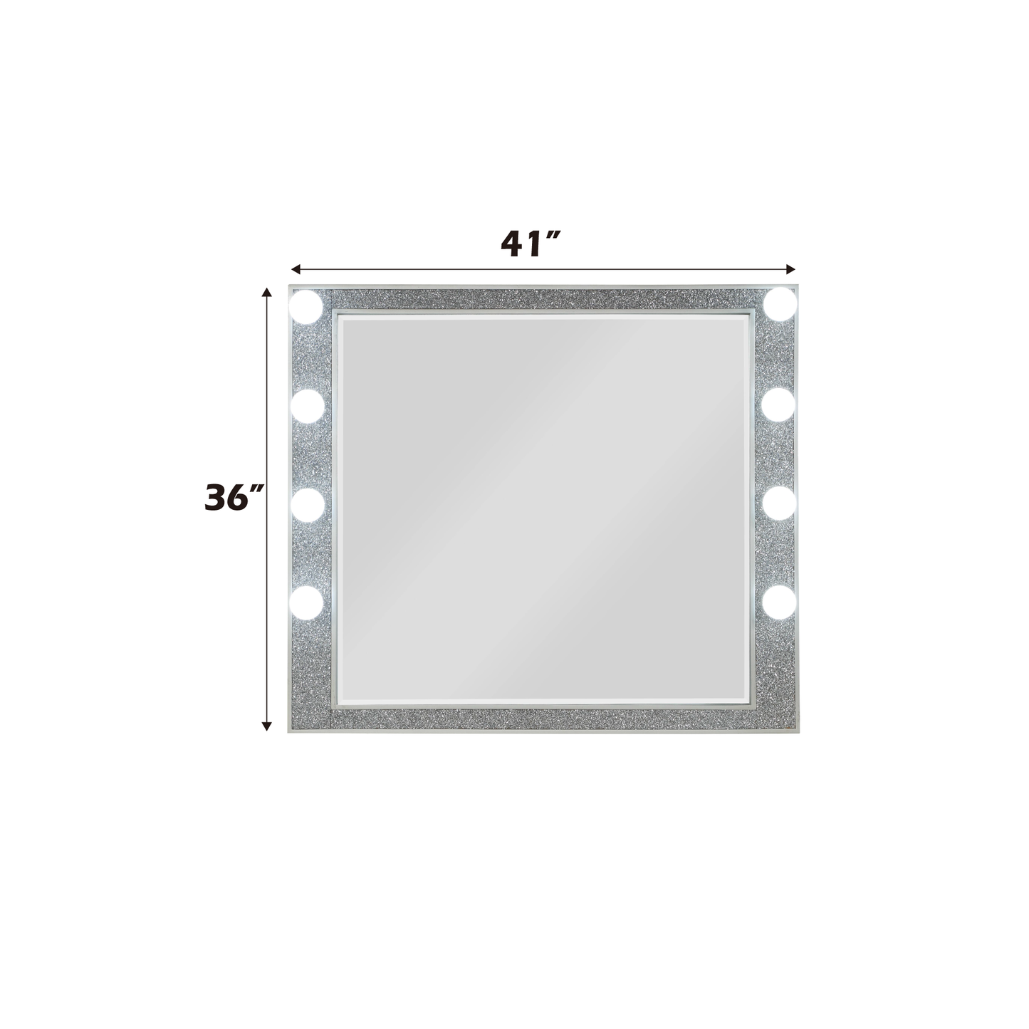 Champagne Mirrored Vanity Mirror with Integrated Light for Bathroom Renovation