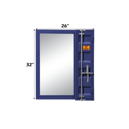 Cargo Blue Vanity Mirror - Secure Storage & Clear Reflection