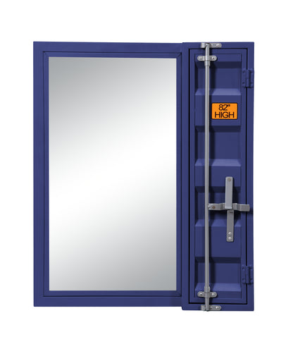 Cargo Blue Vanity Mirror - Secure Storage & Clear Reflection