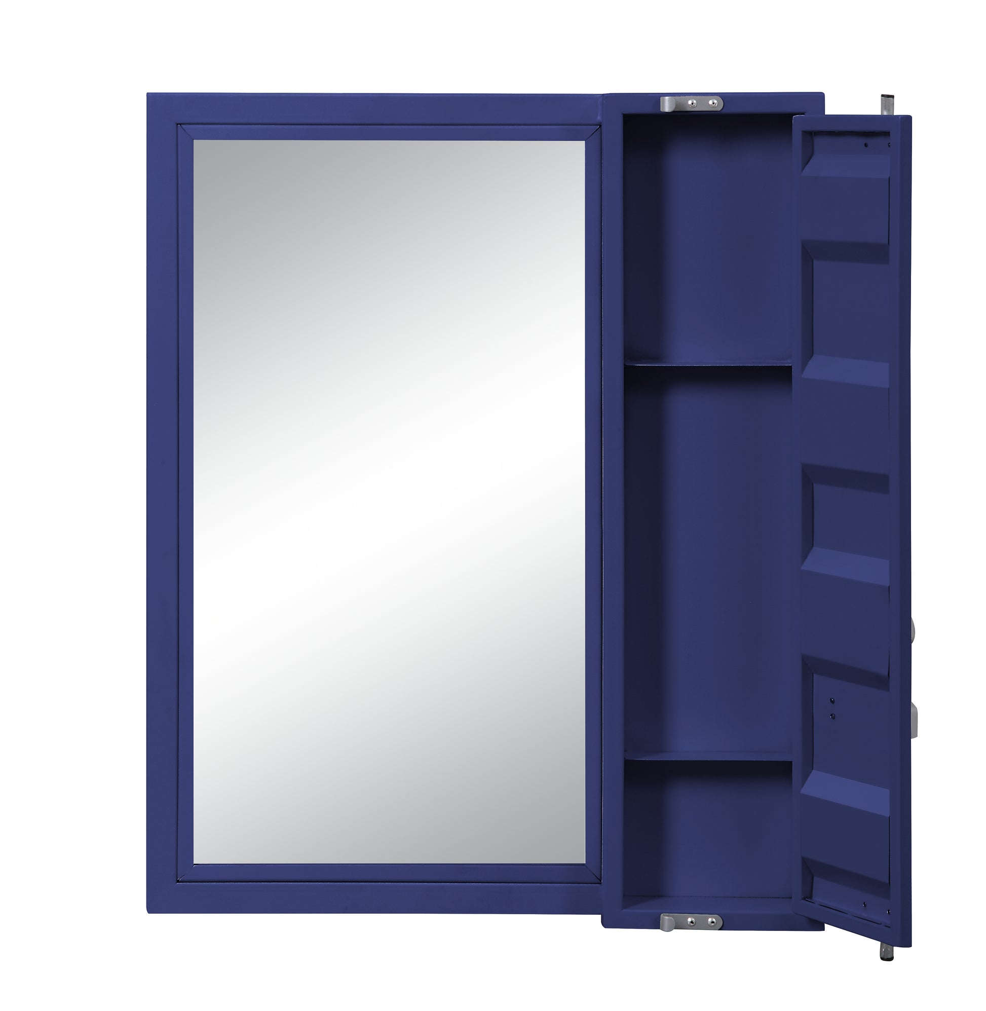 Cargo Blue Vanity Mirror - Secure Storage & Clear Reflection