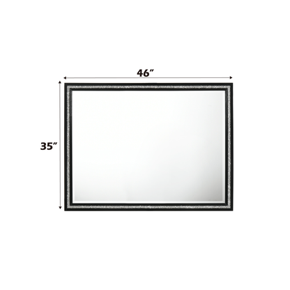 Haiden Black Vanity Mirror - 41" Beveled Edge
