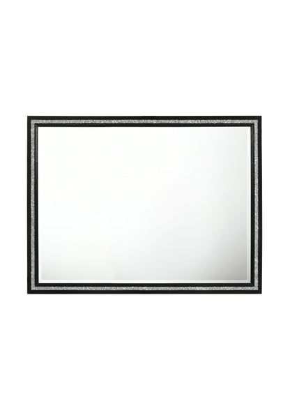 Haiden Black Vanity Mirror - 41" Beveled Edge