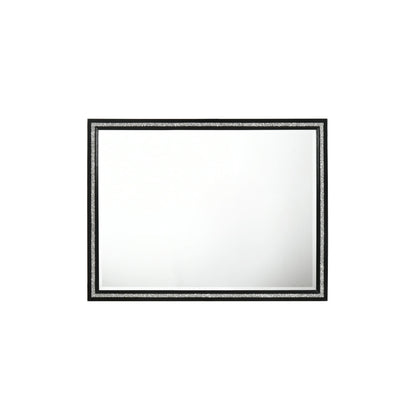 Haiden Black Vanity Mirror - 41" Beveled Edge