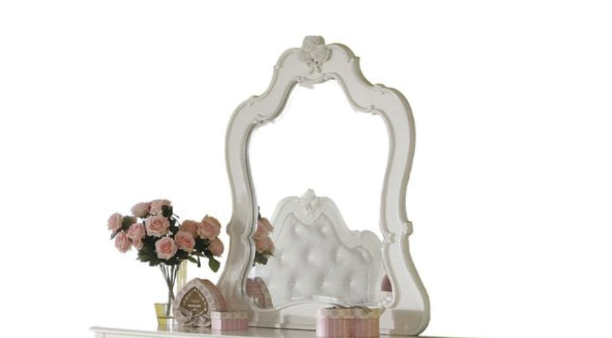 White Mirror with Beveled Edge - 27" Vanity Mirror
