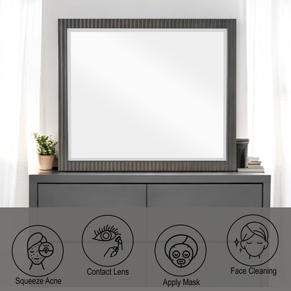 Espresso Mirror with Beveled Edge - 42" Vanity Mirror