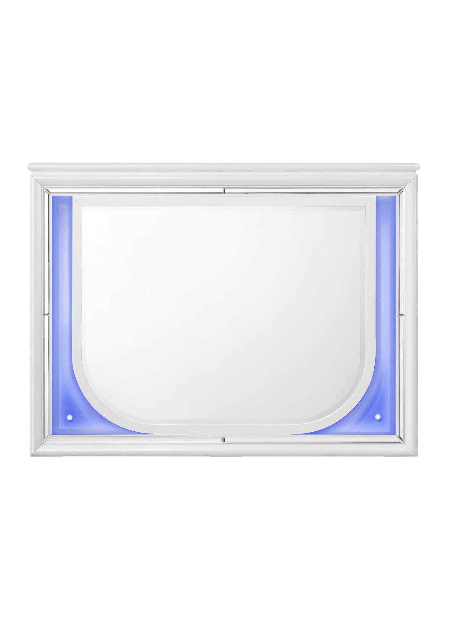 Modern White Vanity Mirror with LED Light for Bedroom Renovation