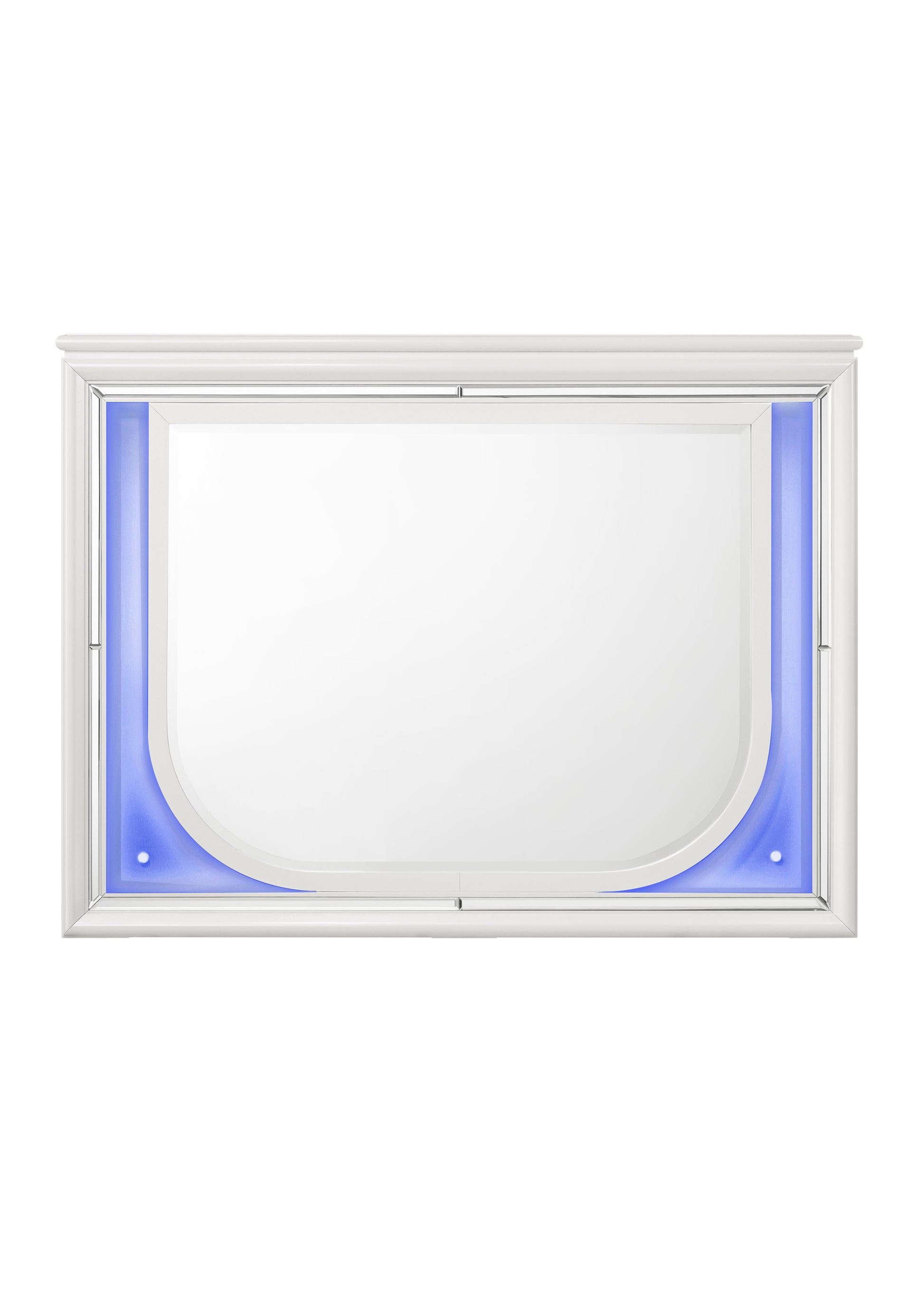 Modern White Vanity Mirror with LED Light for Bedroom Renovation