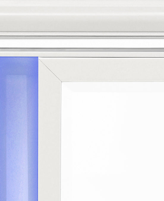 Modern White Vanity Mirror with LED Light for Bedroom Renovation