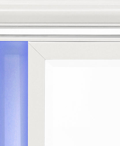 Modern White Vanity Mirror with LED Light for Bedroom Renovation