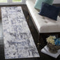 LOOM & LUXE Collection 2X8 Grey/Denim /Abstract Non-Shedding Living Room Bedroom Dining Home Office Stylish and Stain Resistant Area Rug