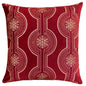 Red Holiday Embroidered Velvet Throw Pillow with Insert 20x20 Set of 2